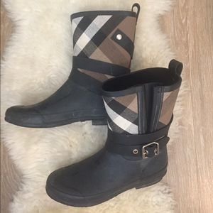Burberry rain boots
